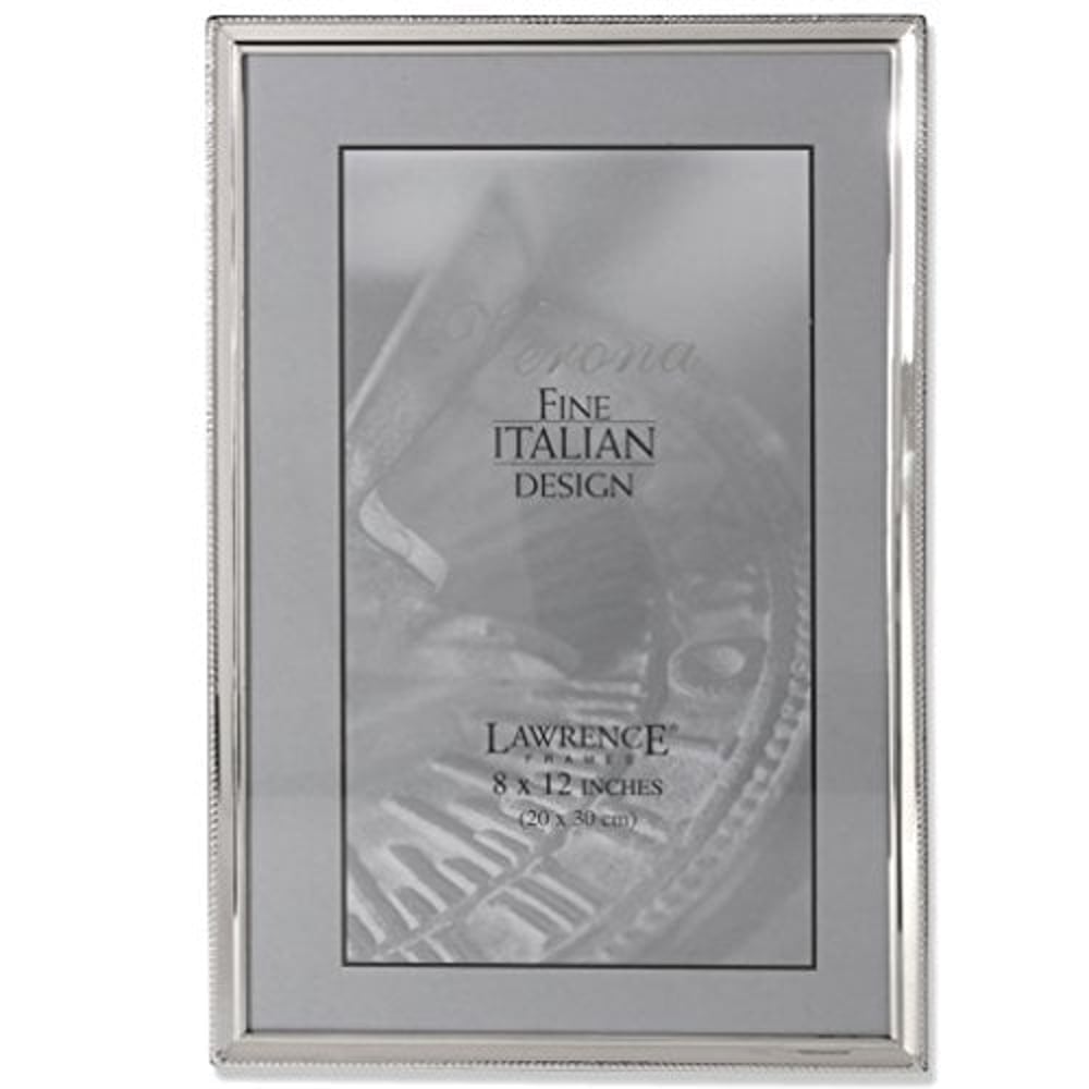 Lawrence Frames Polished Silver Plate Picture Frame, Bead Border Design, 8 By 12-Inch Lawrence Frames Polished Silver Plate Picture Frame, Bead Border Design, 8 By 12-Inch