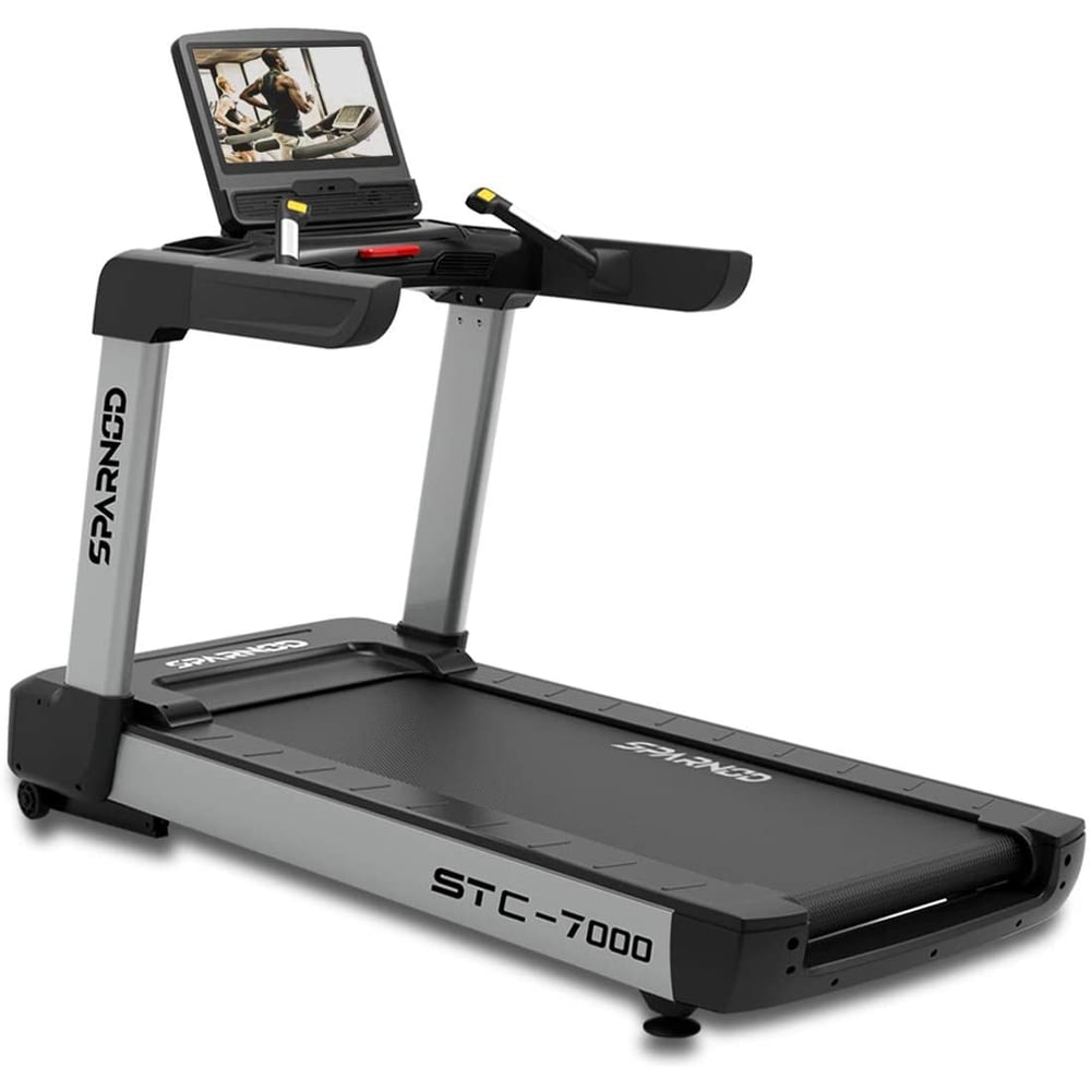 Sparnod Fitness Commercial Treadmill - Heavy Duty Professional Grade Machine for Gym Use - with Large 18.5 inch Touchscreen Display & WiFi- STC-7000 (6 HP AC Motor)
