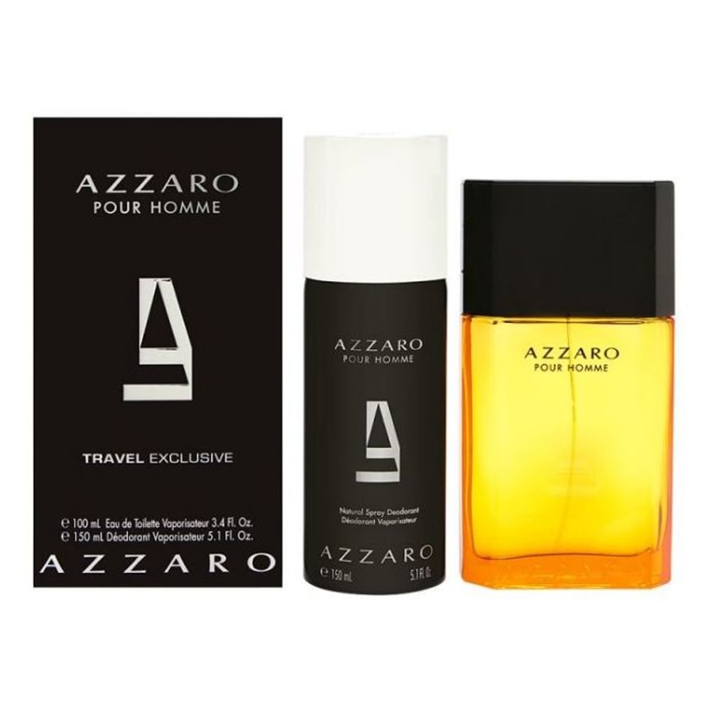 Azzaro Pour Homme Travel Gift Set For Men (Azzaro Pour Homme 100ml EDT + Deodorant Spray 150 ml)
