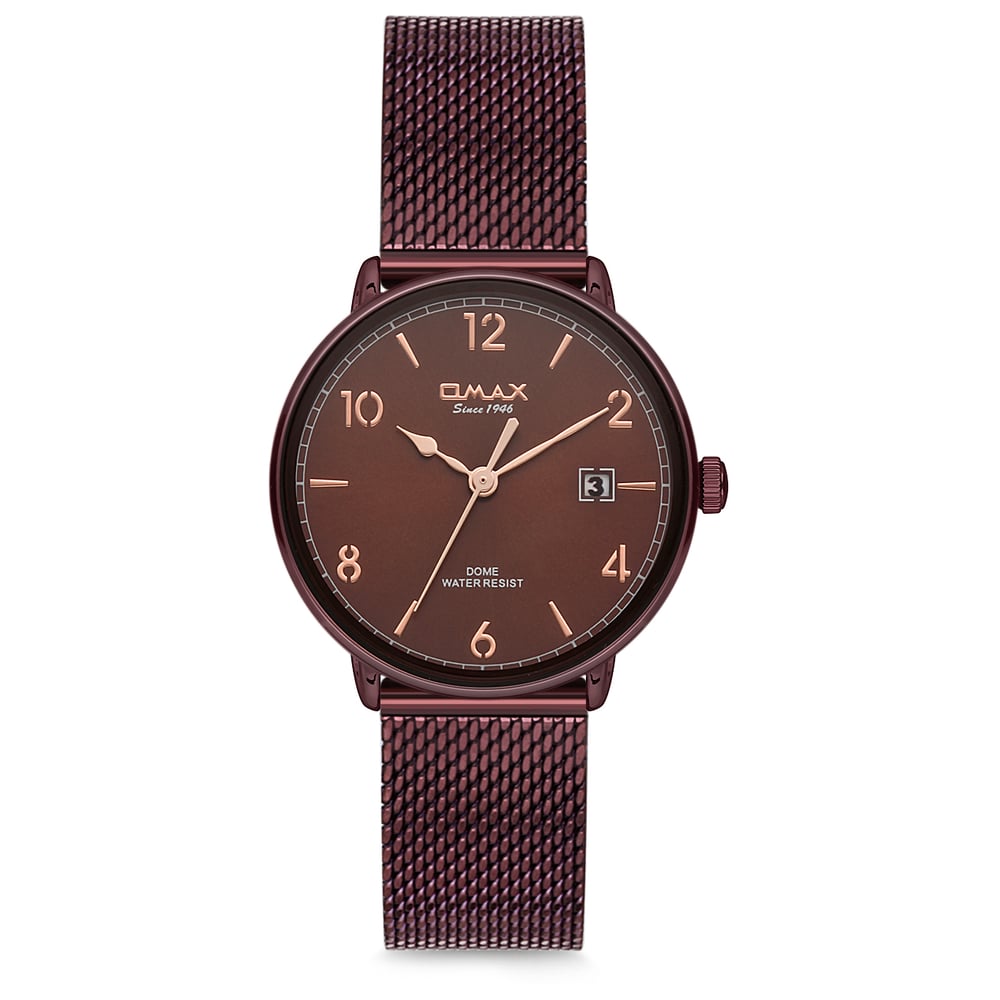 Omax Dome Series Brown Mesh Analog Watch For Women DCD004F55I Omax Dome Series Brown Mesh Analog Watch For Women DCD004F55I
