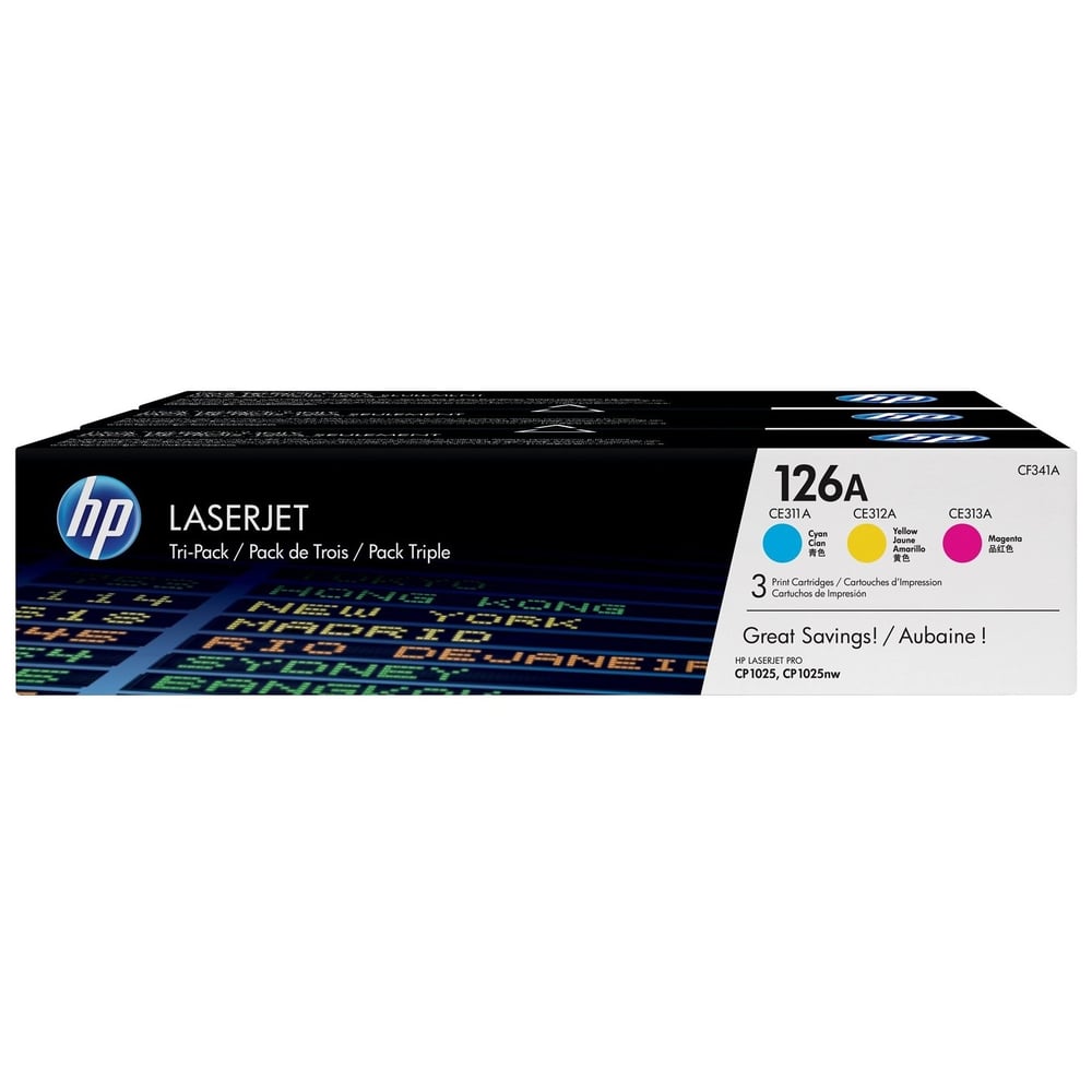 HP 126A CF341A Tricolor Pack Laserjet Toner Cartridge HP 126A CF341A Tricolor Pack Laserjet Toner Cartridge