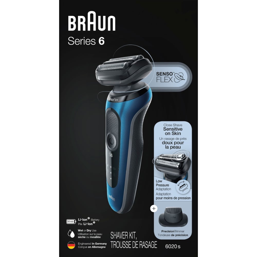 Braun Series 6 Wet/dry Electric Shaver – Blue (6020s) Braun Series 6 Wet/dry Electric Shaver – Blue (6020s)