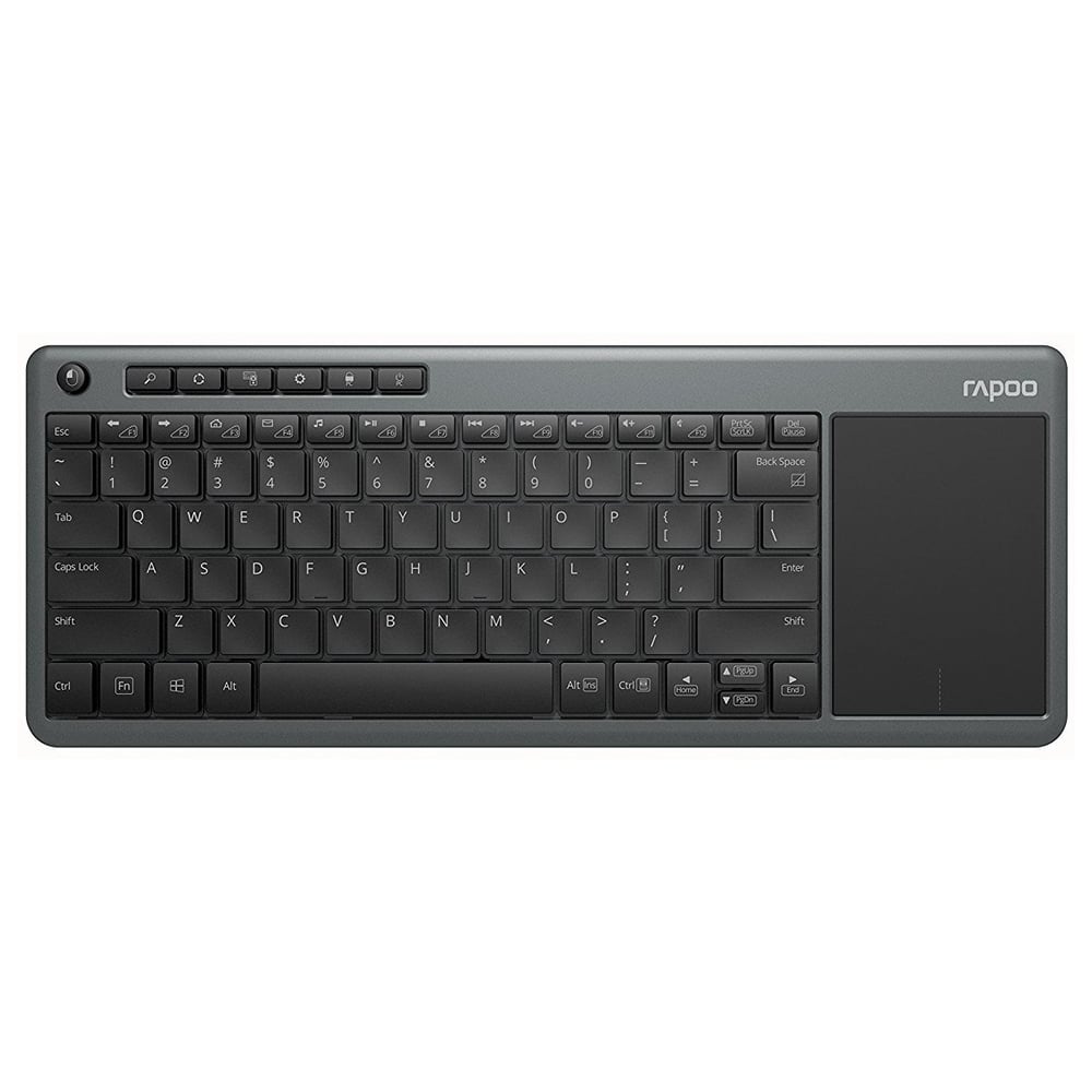 Rapoo Wireless Multimedia TouchPad Keyboard Grey K2600
