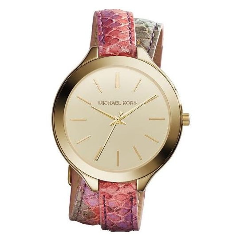 Michael Kors MK2390 Slim Runway Multi-Colored Leather Ladies Watch