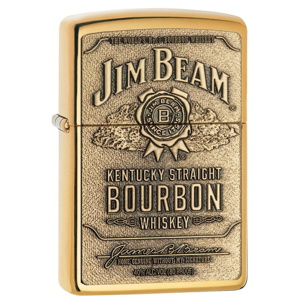 Zippo 254bjb.929 Jim Beam Bourbon Emblem Brass Lighter Zippo 254bjb.929 Jim Beam Bourbon Emblem Brass Lighter