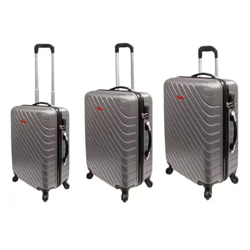 Highflyer Pizza Series Trolley Luggage Bag Grey 3pc Set TH10113PC