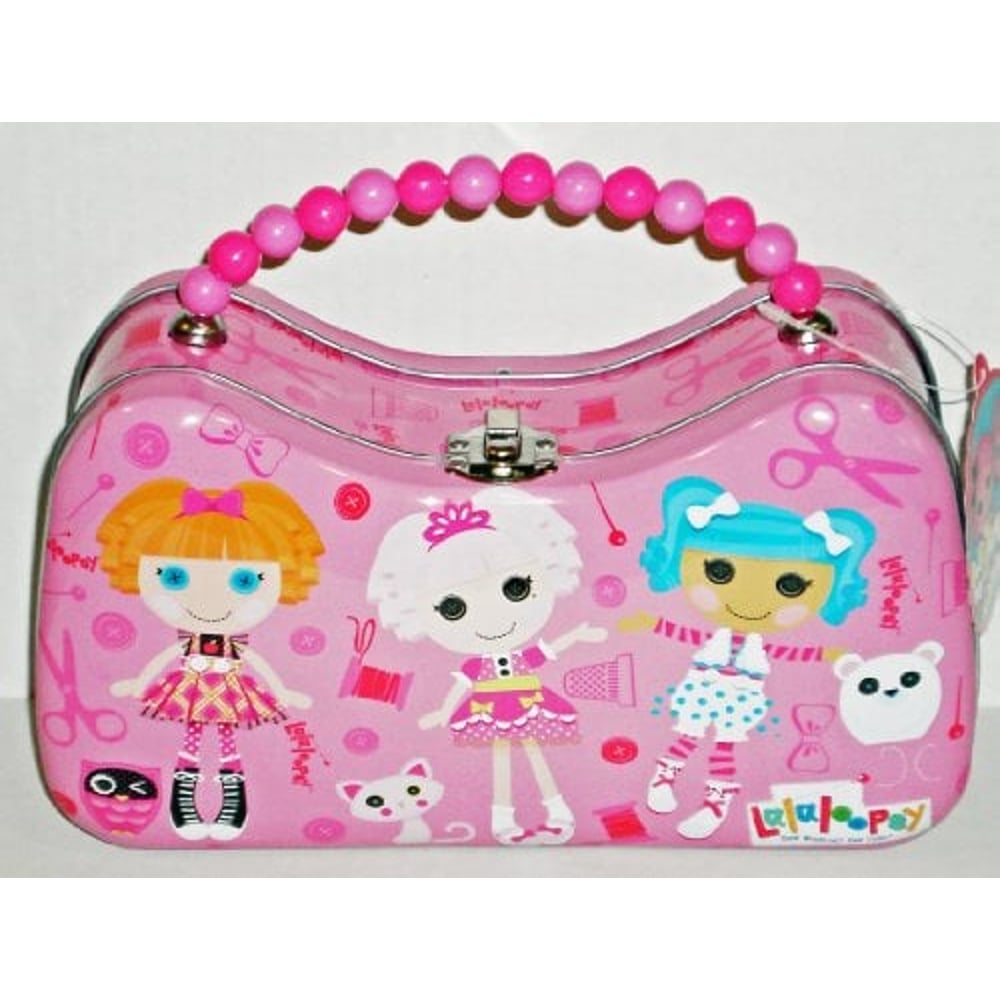 MGA Entertainment Lalaloopsy Pink Scoop Purse Tin With Beaded Handle