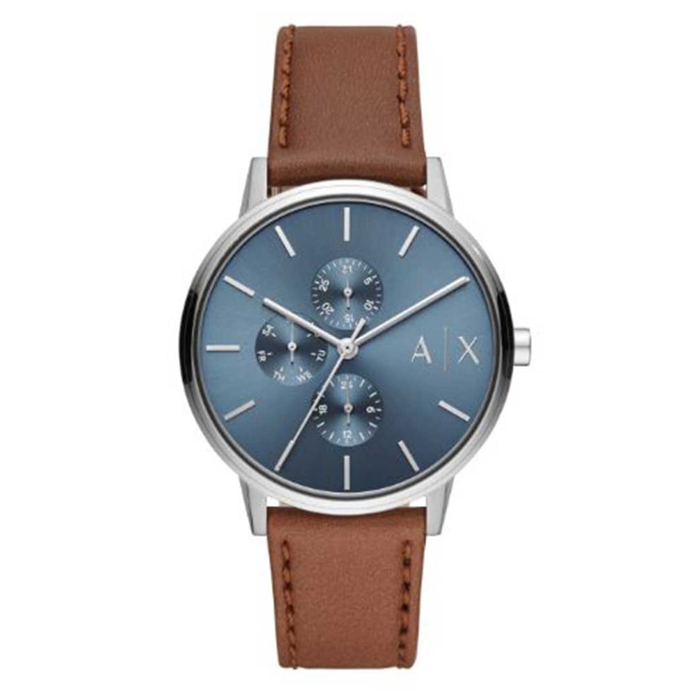 Armani Exchange Cayde Brown Leather Men Watch AX2718 Armani Exchange Cayde Brown Leather Men Watch AX2718