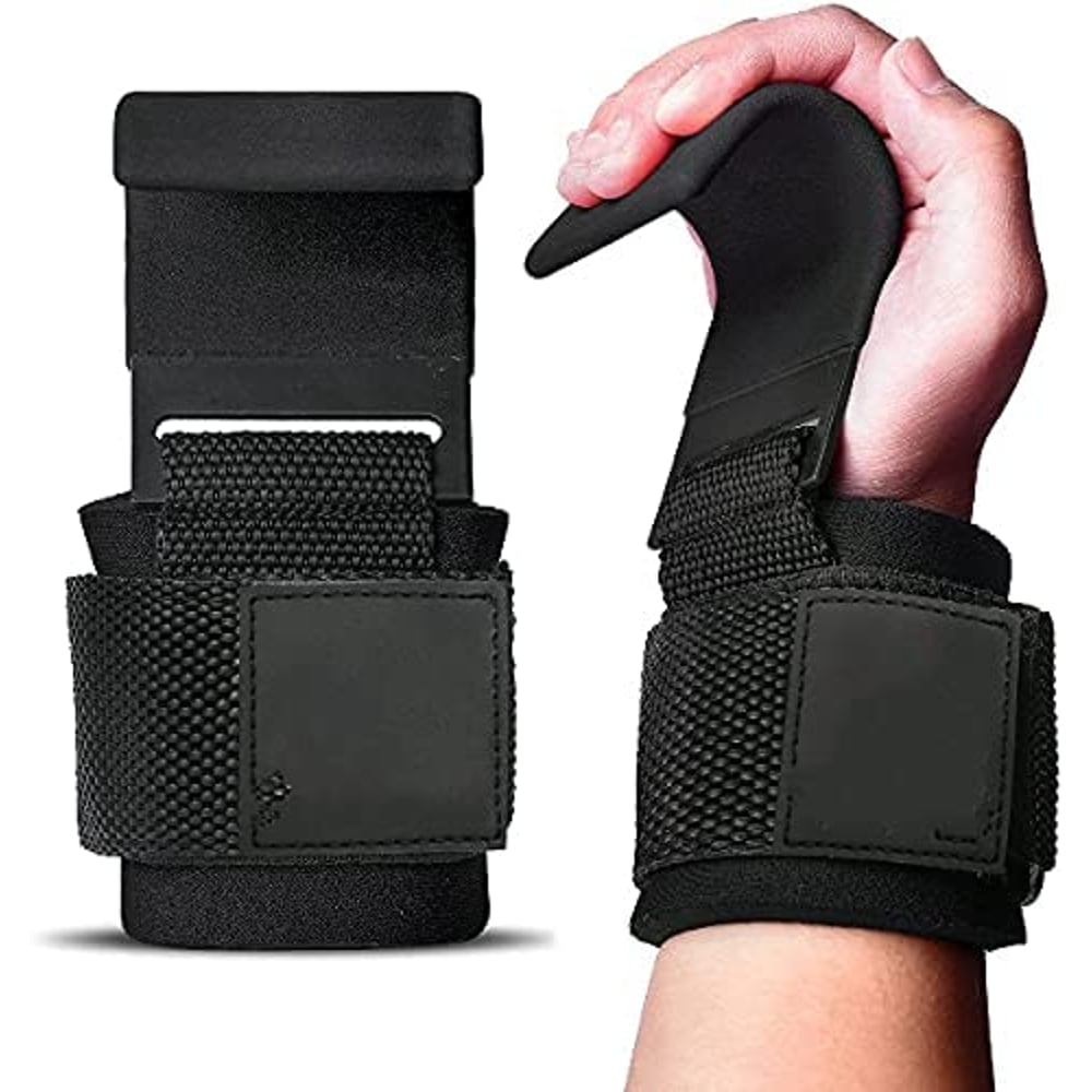 ULTIMAX Weight Lifting Hooks Wrist Straps for Weight Lifting with Premium Padded, Perfect for Deadlifting, Pull Up, Bar Workout, Weightlifting Gym Gloves Men & Women ULTIMAX Weight Lifting Hooks Wrist Straps for Weight Lifting with Premium Padded, Perfect for Deadlifting, Pull Up, Bar Workout, Weightlifting Gym Gloves Men & Women