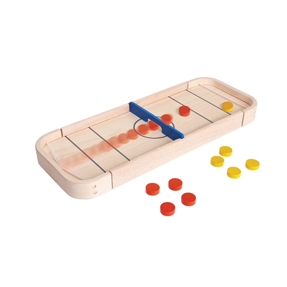 PlanToys Wooden 2-In-1 Shuffleboard-Game