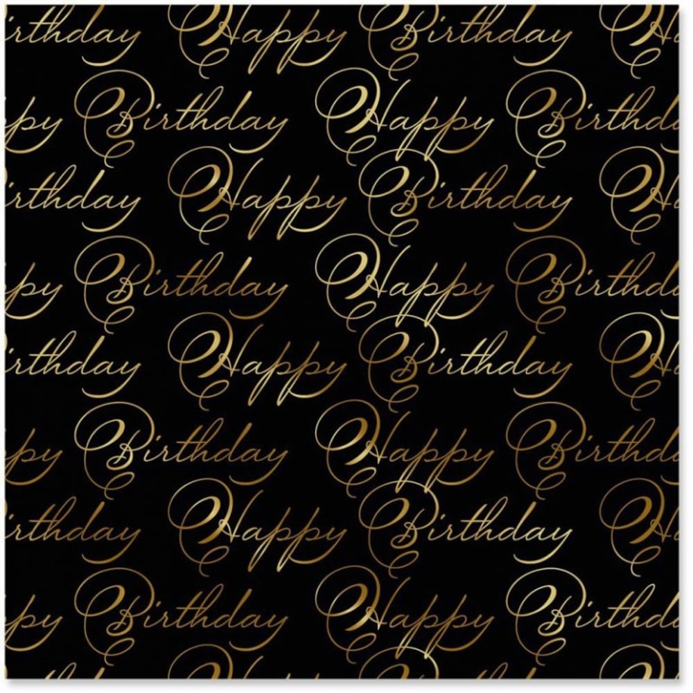Hallmark Cursive Happy Birthday Wrapping Paper Roll 22.5 Sqft
