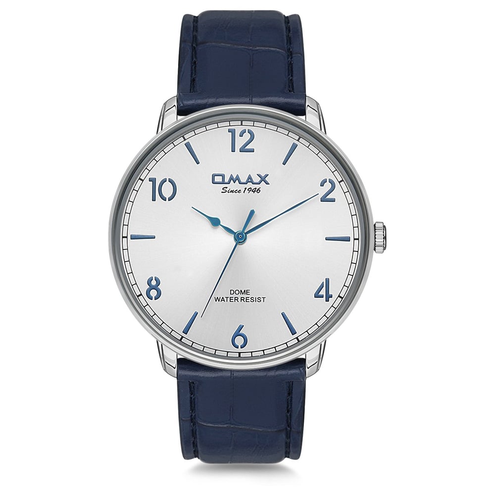 Omax Dome Series Blue Leather Analog Watch For Men DC001P64I Omax Dome Series Blue Leather Analog Watch For Men DC001P64I