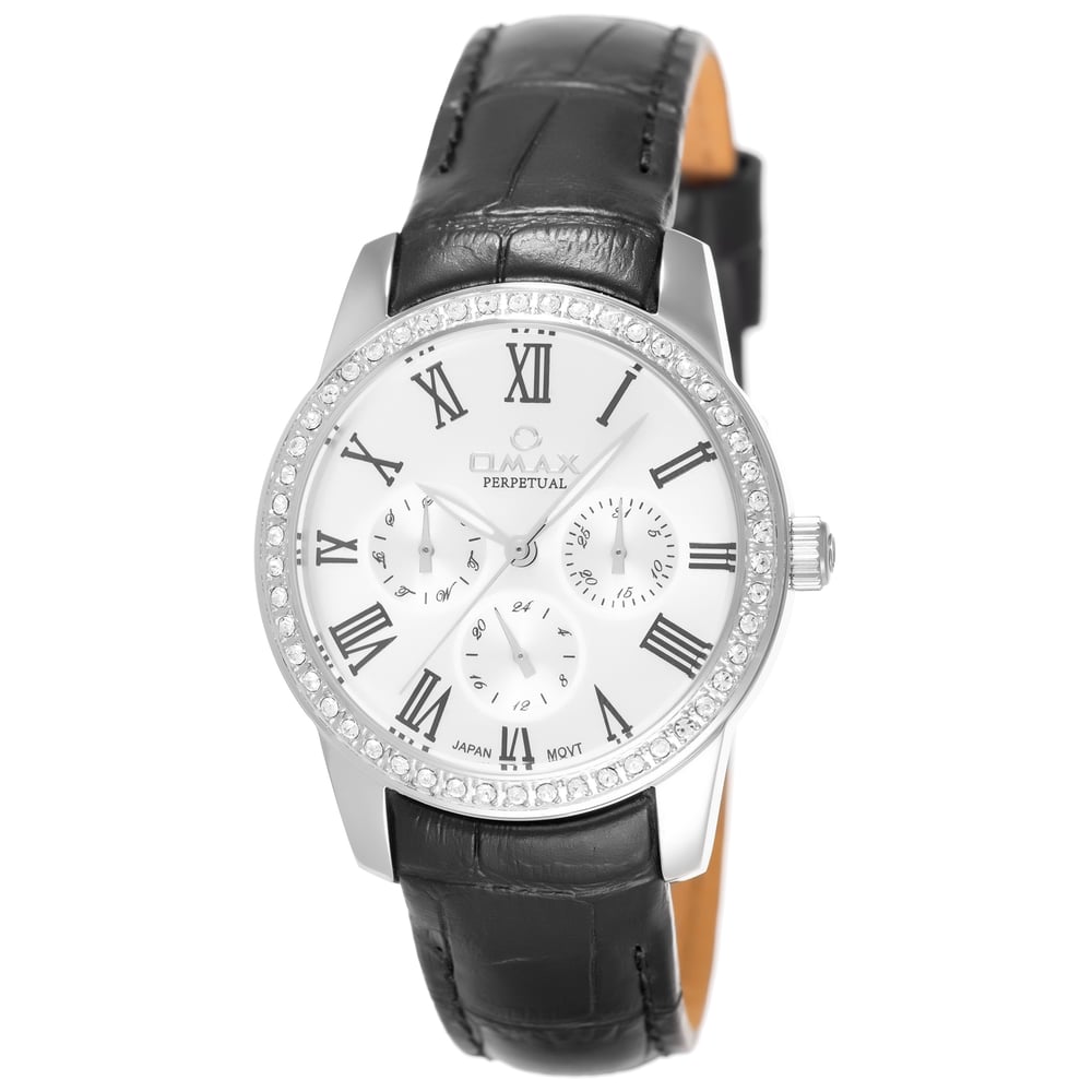 Omax PL10P62I Women's Multifunction Leather Watch Omax PL10P62I Women's Multifunction Leather Watch