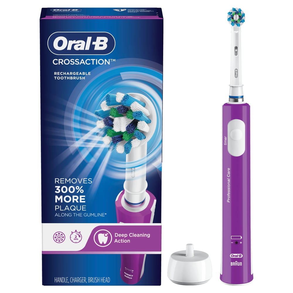 Oral-B Cross Action Electric Toothbrush Purple Oral-B Cross Action Electric Toothbrush Purple