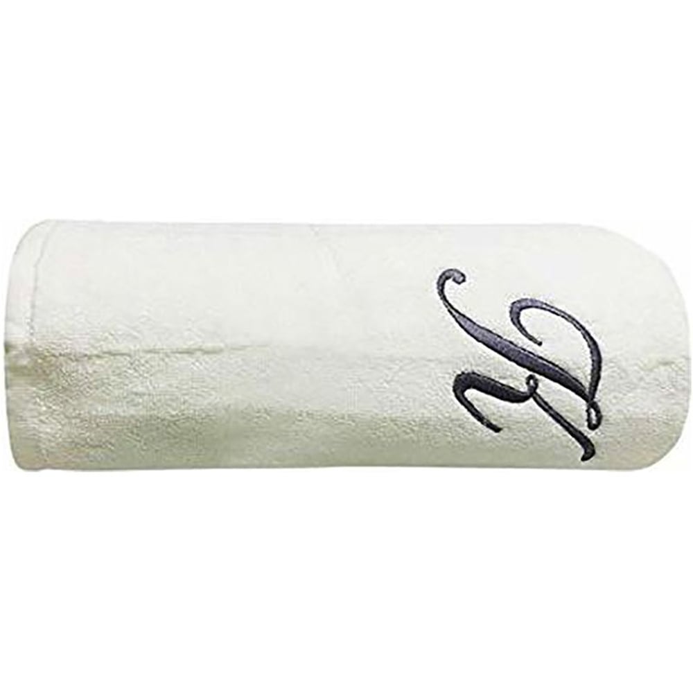 Personalized For You Cotton White K Embroidery Bath Towel 70*140 cm
