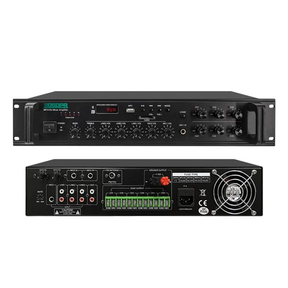 Dsppa Mp310u 120w 6 Zones Paging Amplifier Dsppa Mp310u 120w 6 Zones Paging Amplifier