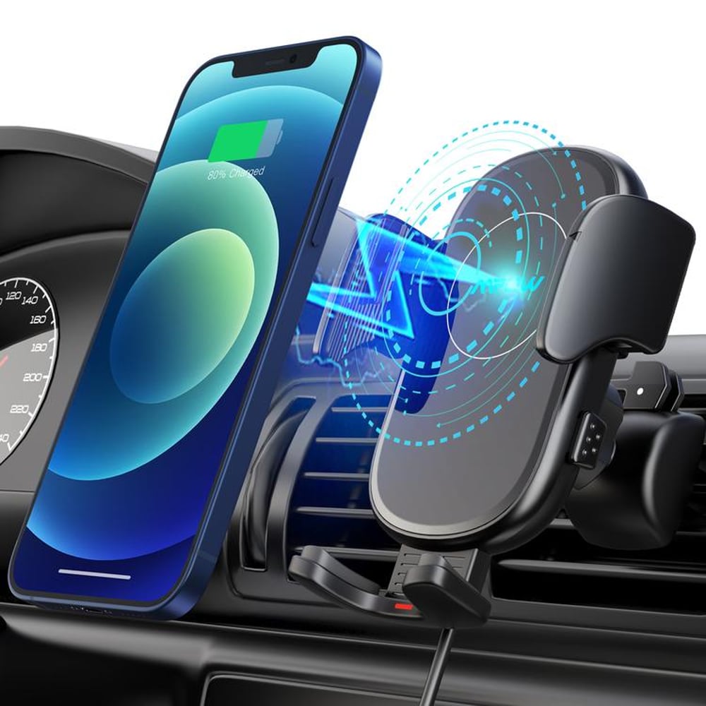 Mpow Wireless Car Charger Fast Charging Mount - Qi 10w/7.5w Convenctive Cooling Technology Black Mpow Wireless Car Charger Fast Charging Mount - Qi 10w/7.5w Convenctive Cooling Technology Black
