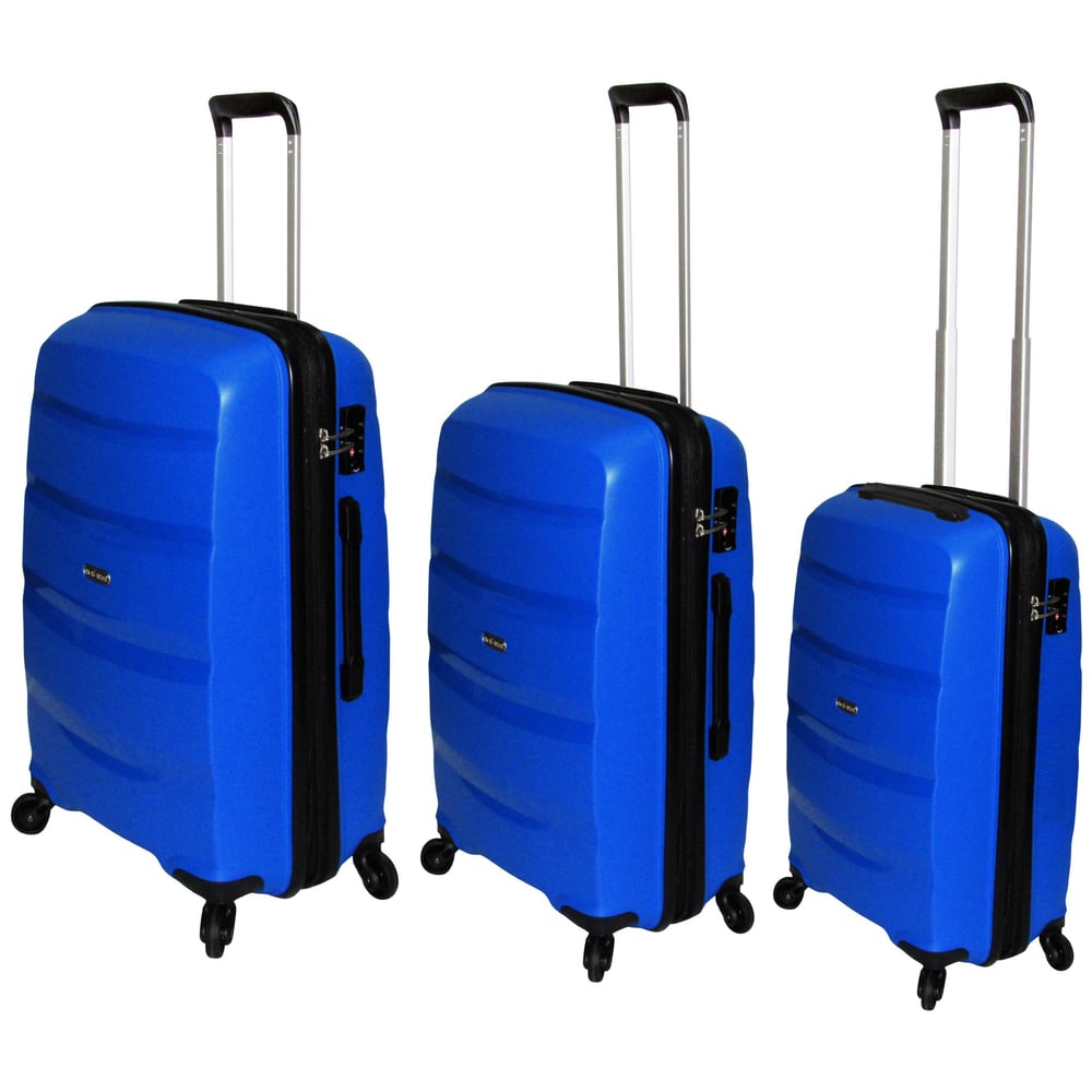 Highflyer Bella Trolley Luggage Bag Blue 3pc Set THBELLA3PC