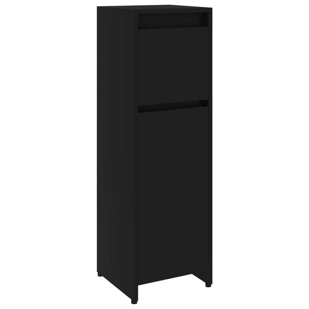 vidaXL Bathroom Cabinet Black 30x30x95 cm Engineered Wood