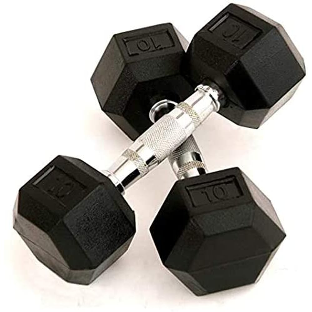 Miracle Fitness 10kg Hex Dumbbell - 2 Pieces