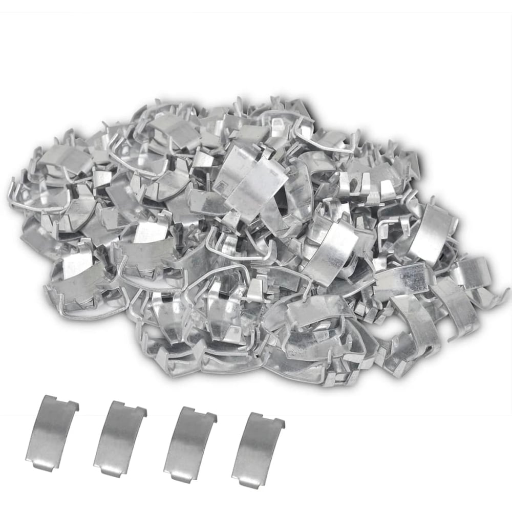 Vidaxl 500 Dovetail Clips For Nato Razor Wire Galvanised Steel