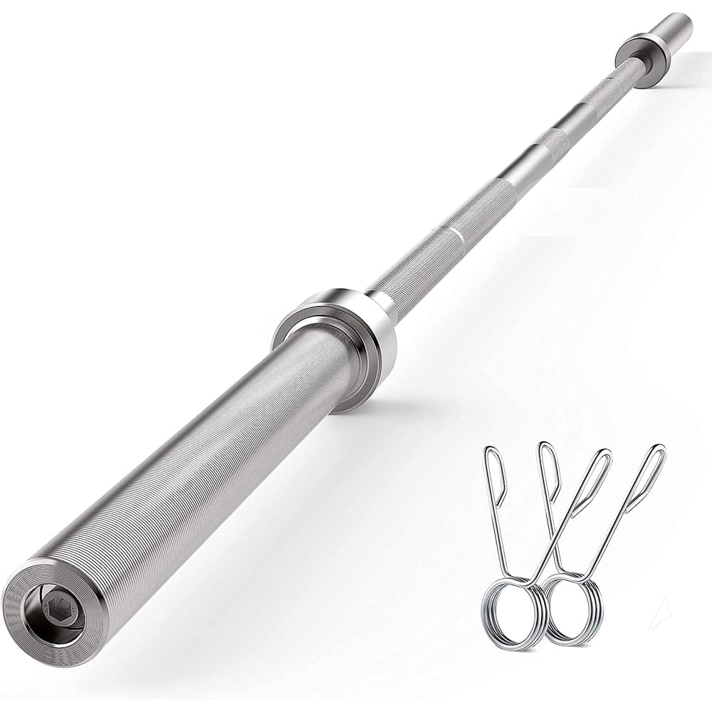 ULTIMAX Olympic Barbell Standard Weightlifting Barbell, Mens Solid Iron Weighted Workout Barbell Weight Straight Weightlifting Technique Bar Fitness Exercise Equipment ULTIMAX Olympic Barbell Standard Weightlifting Barbell, Mens Solid Iron Weighted Workout Barbell Weight Straight Weightlifting Technique Bar Fitness Exercise Equipment