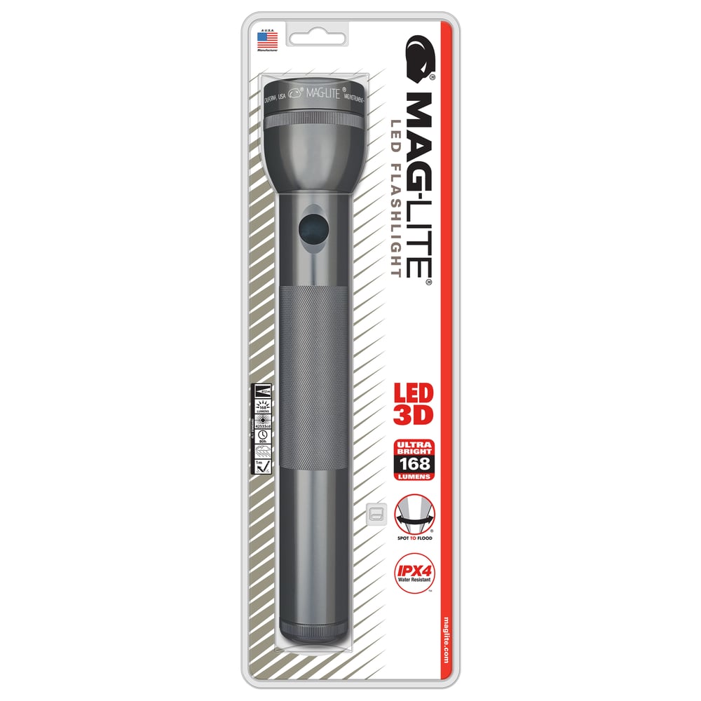 Maglite St3d096r Led 3d Cell Flashlight, Torch, Gray Maglite St3d096r Led 3d Cell Flashlight, Torch, Gray