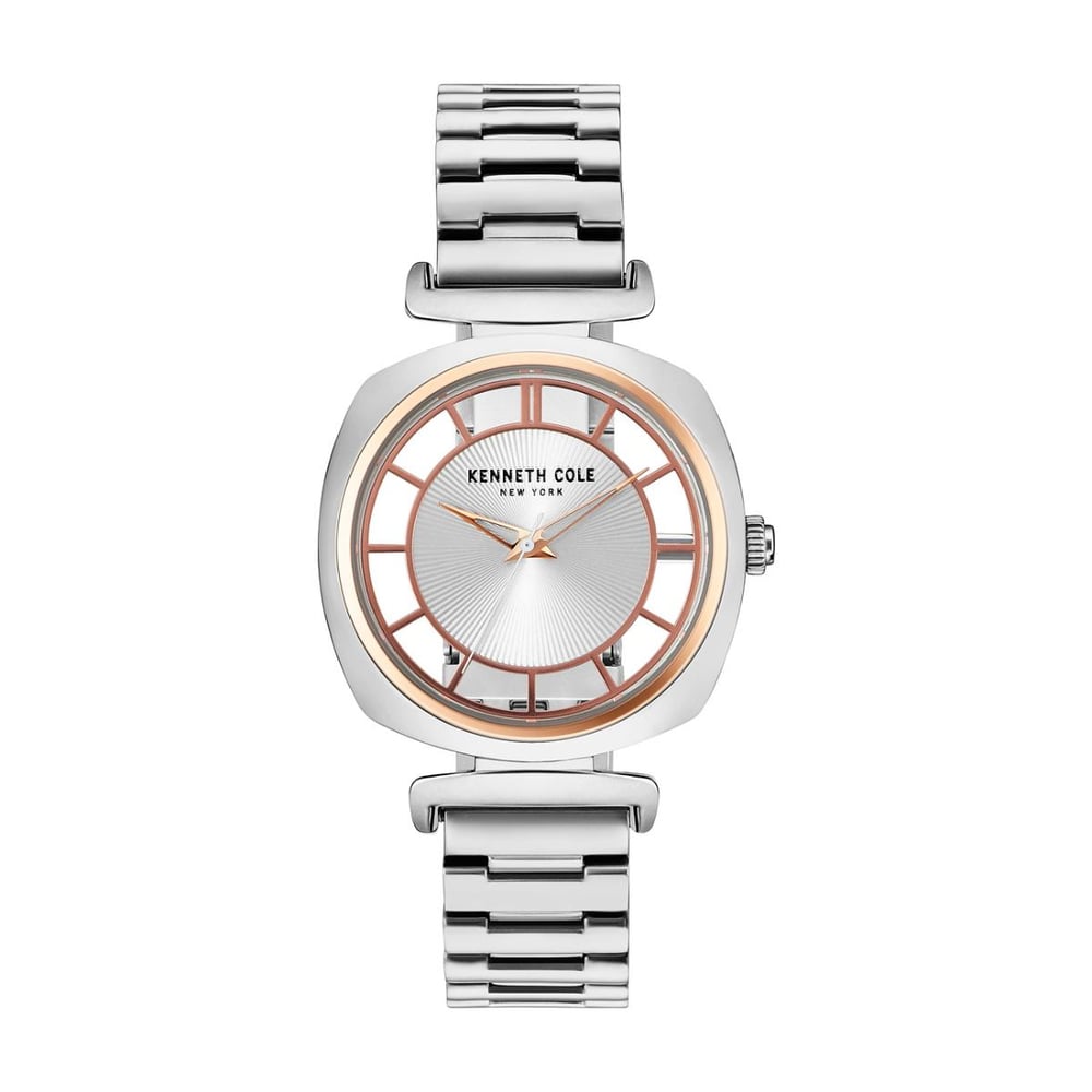 Kenneth Cole Transparency Watch For Women with Silver Stainless Steel Bracelet