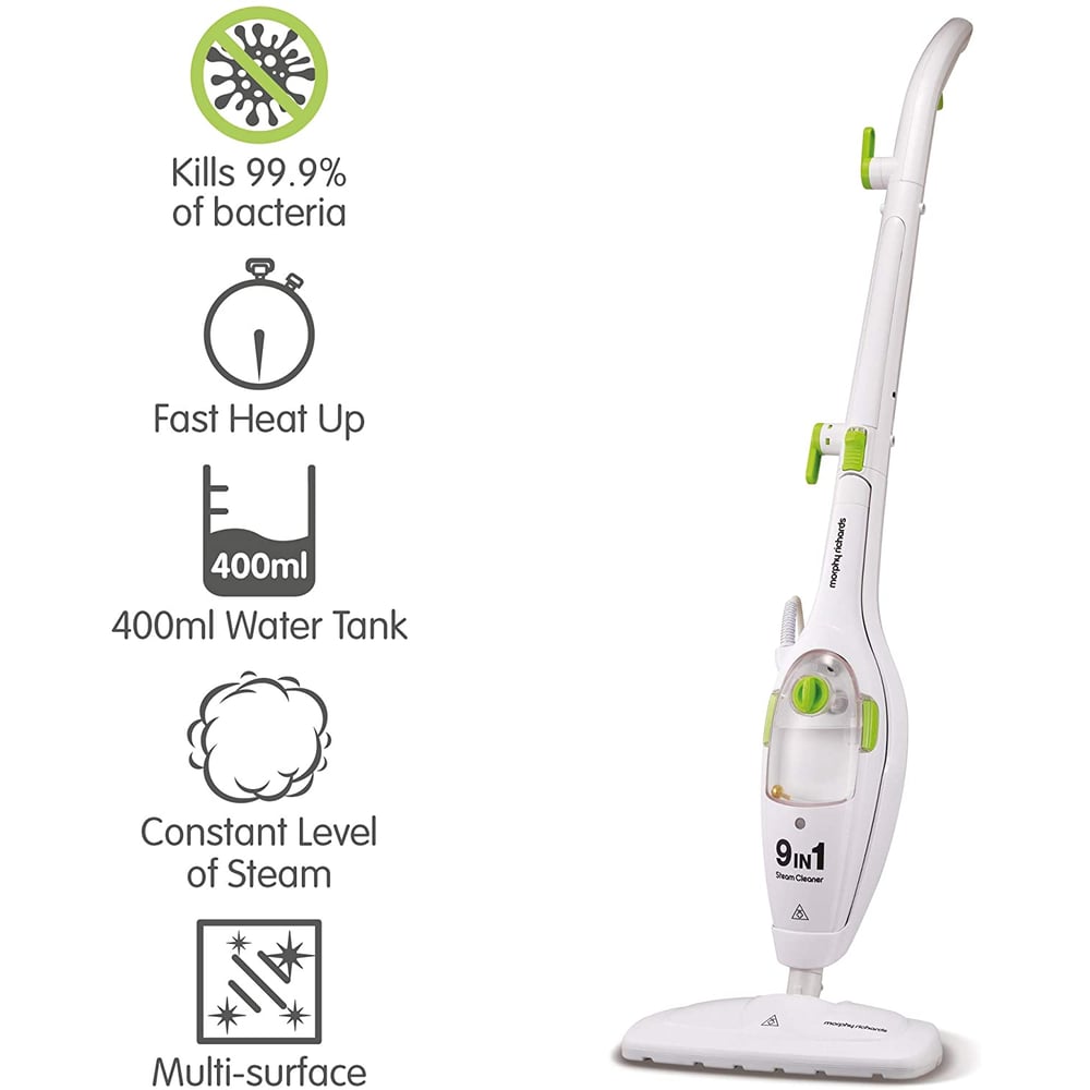 Morphy Richards 720020ee 9-in-1 Steam Mop Kills 99.9% Of Bacteria Around The Home