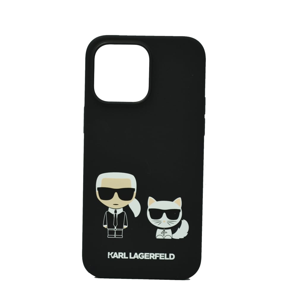 Karl Lagerfeld Liquid Silicone Karl & Choupette Case For Iphone 14 Pro Max Black Karl Lagerfeld Liquid Silicone Karl & Choupette Case For Iphone 14 Pro Max Black