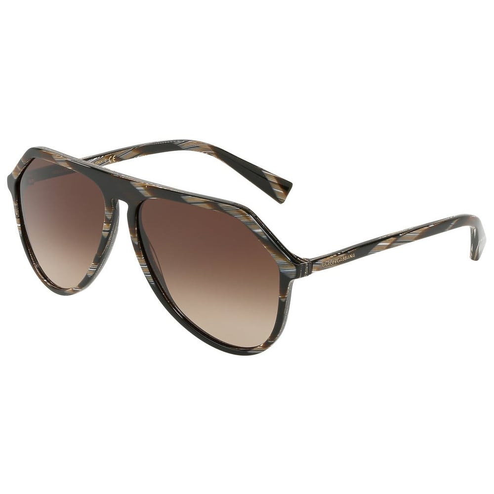 Dolce And Gabbana Brown Plastic Unisex DG4341-569/13-59 Sunglasses Dolce And Gabbana Brown Plastic Unisex DG4341-569/13-59 Sunglasses