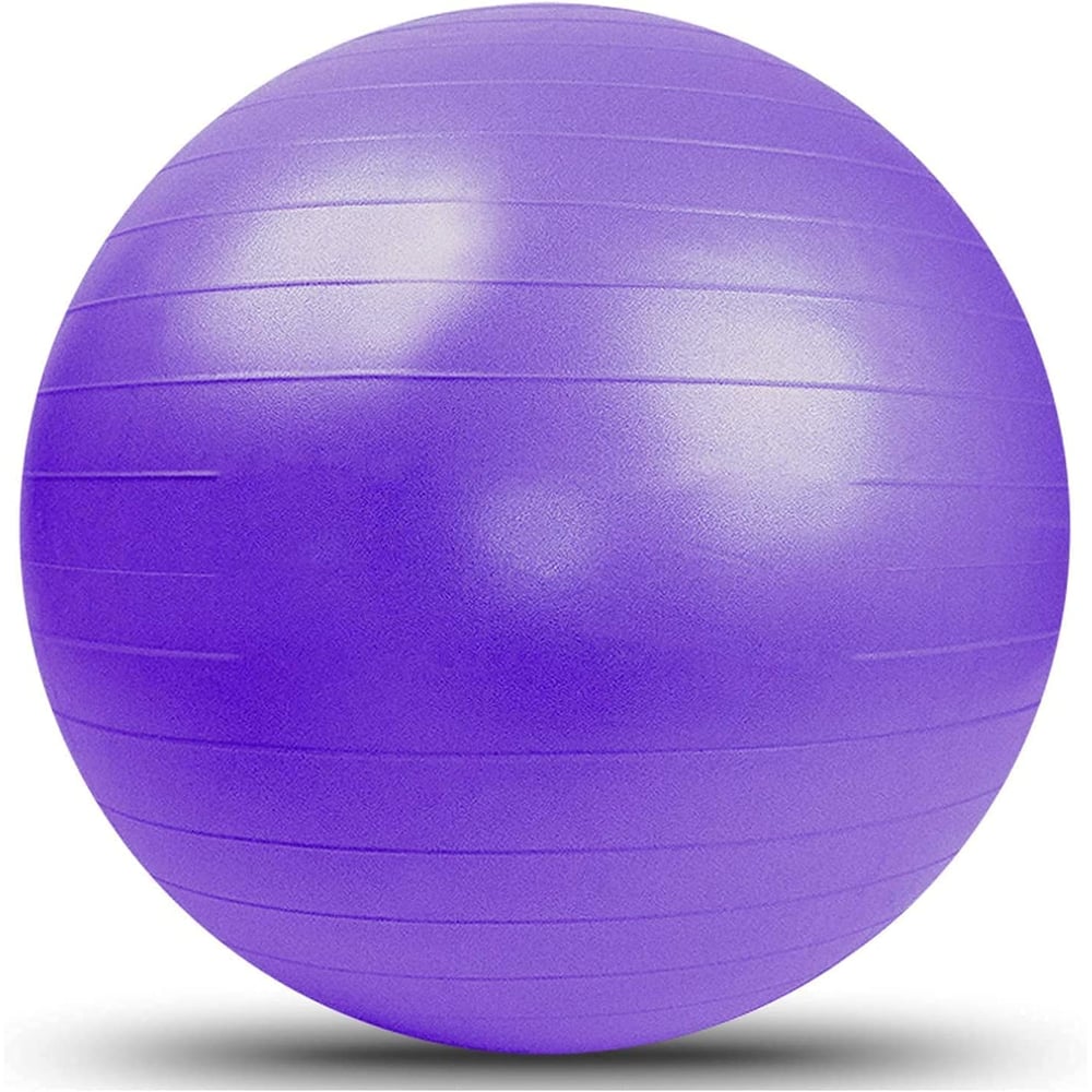 ULTIMAX Yoga Ball Exercise Fitness Heavy Duty Anti-Burst Stability Ball for Fitness Gym Yoga Pilates Birthing Pregnancy Physical Therapy with Quick Pump (85 cm- Purple)