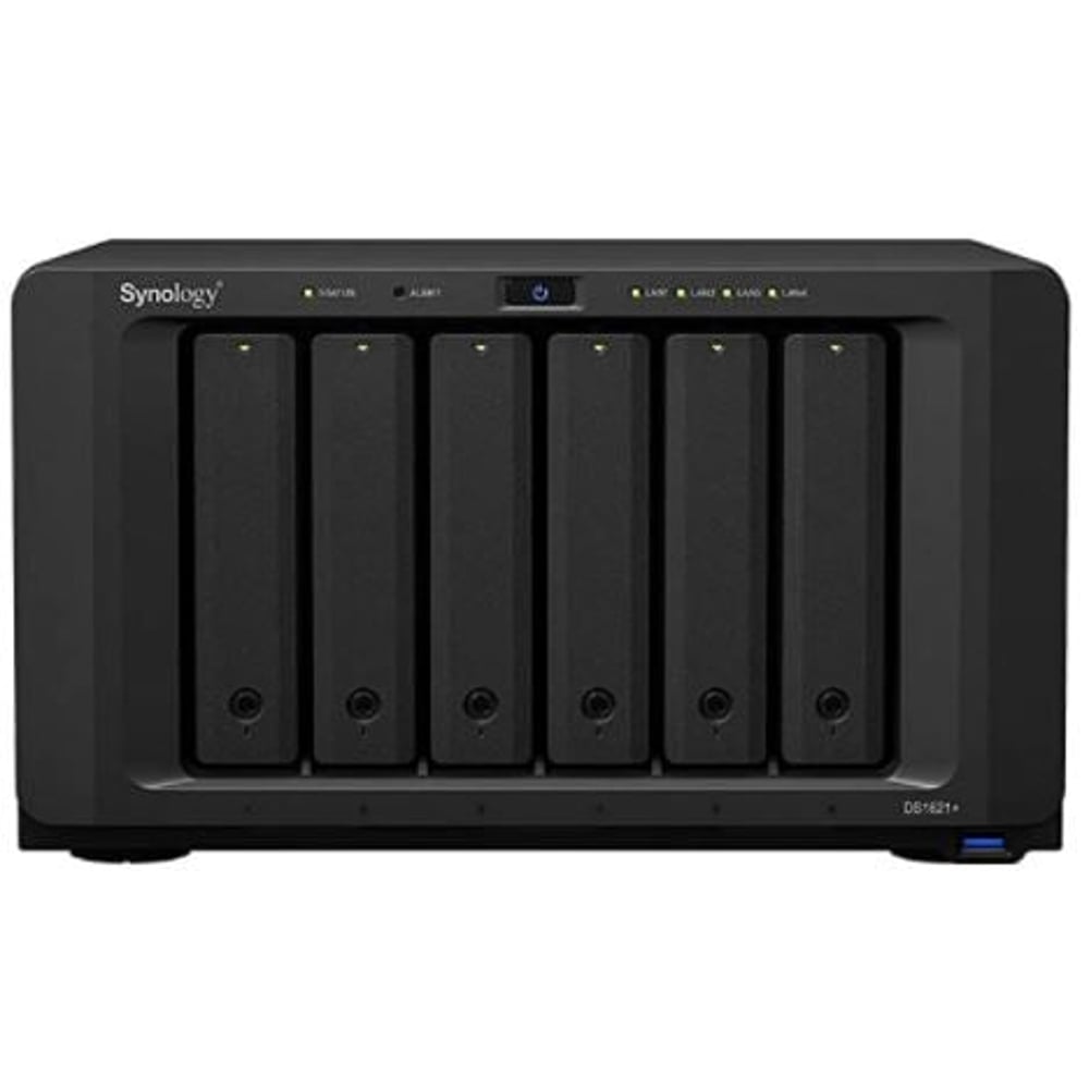 Synology 6 Bay DiskStation DS1621+ NAS Storage Server Desktop Ethernet LAN Diskless Black V1500B Synology 6 Bay DiskStation DS1621+ NAS Storage Server Desktop Ethernet LAN Diskless Black V1500B