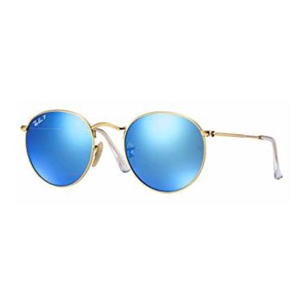 RayBan Round Gold Metallic Unisex Sunglasses