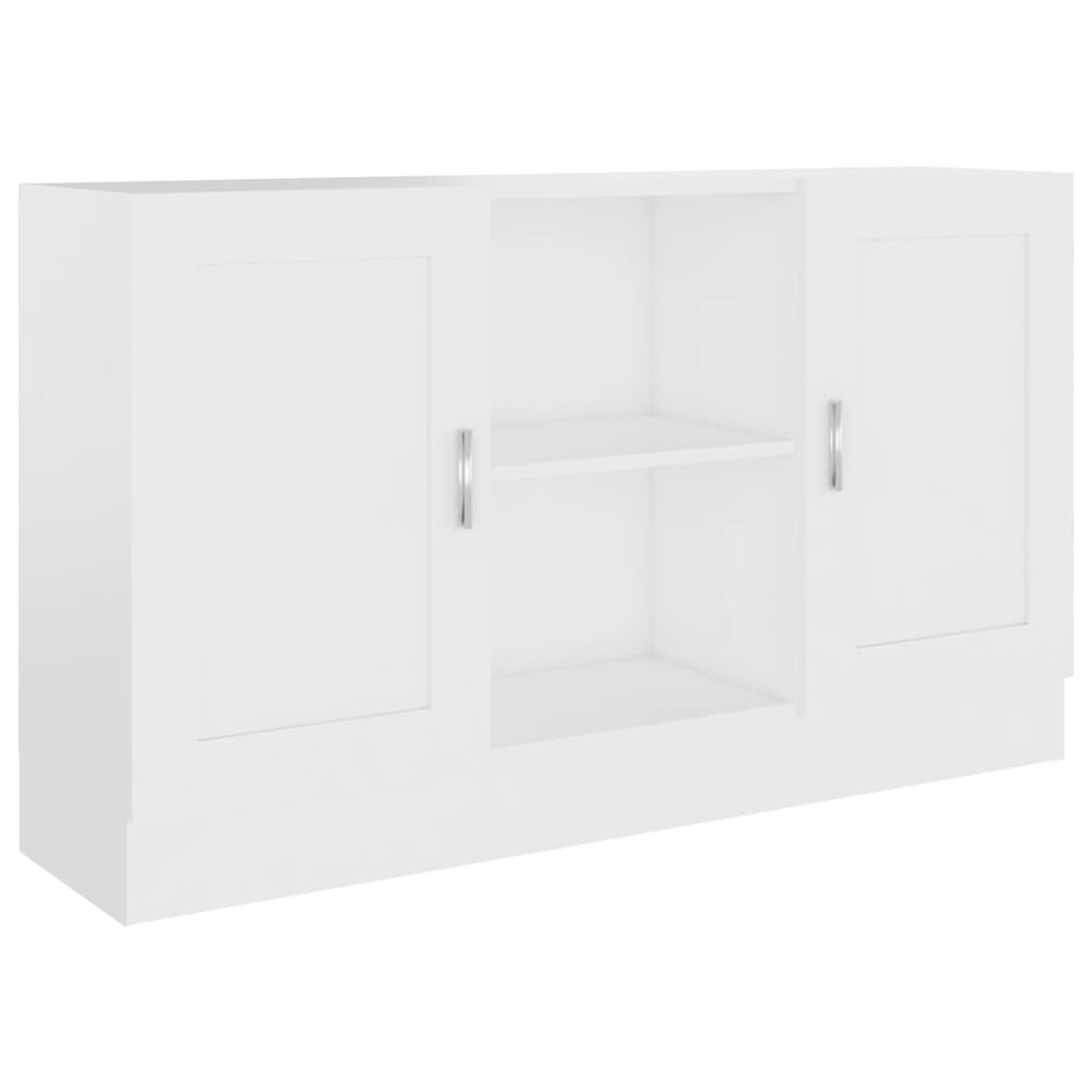 فيداكسل خزانة جانبية أبيض 120x30.5x70 سم خشب بتصميم هندسي