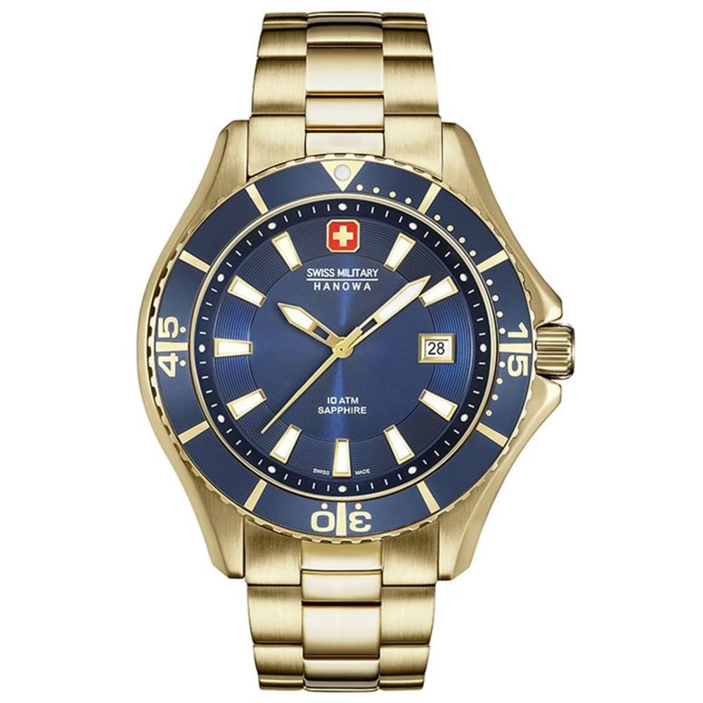 Swiss Military Hanowa Gold Stainless Steel Men Watch WS6-5296.02.003