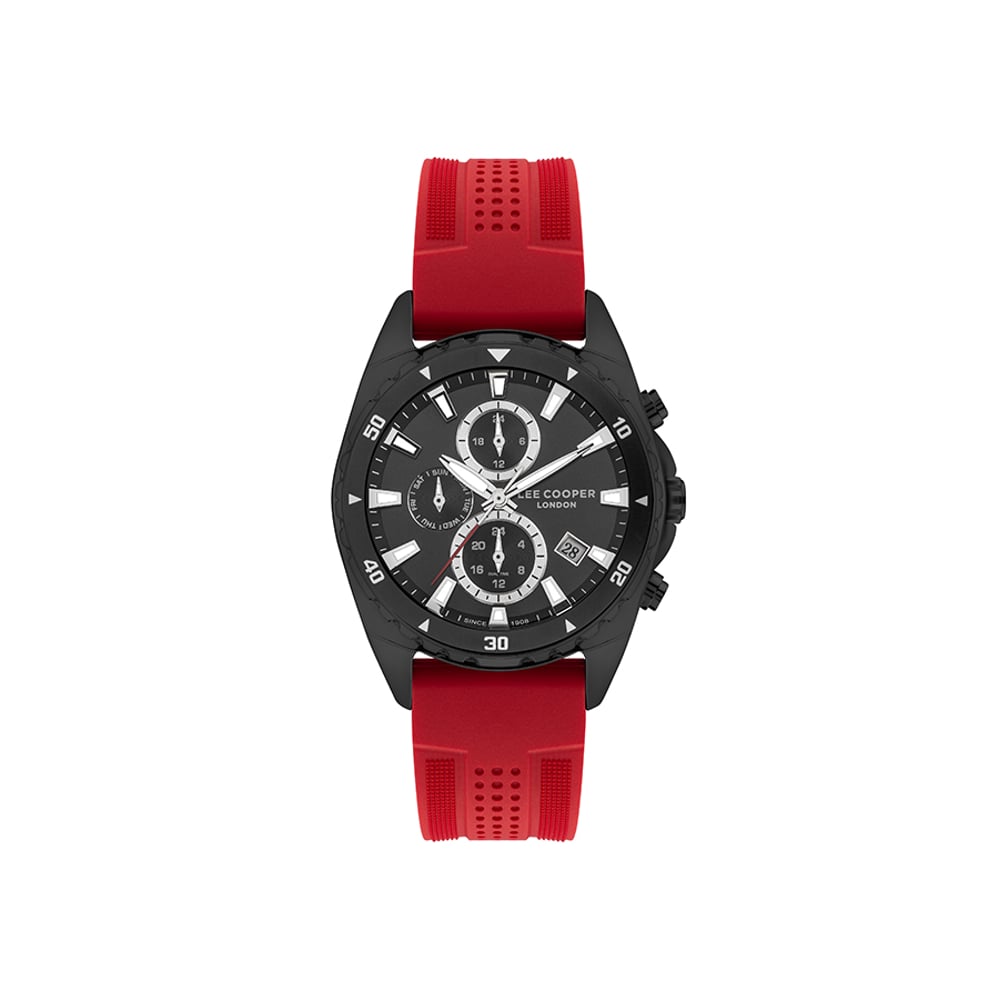 LEE COOPER Men's Multi Function Black Dial Watch - LC07527.658 LEE COOPER Men's Multi Function Black Dial Watch - LC07527.658