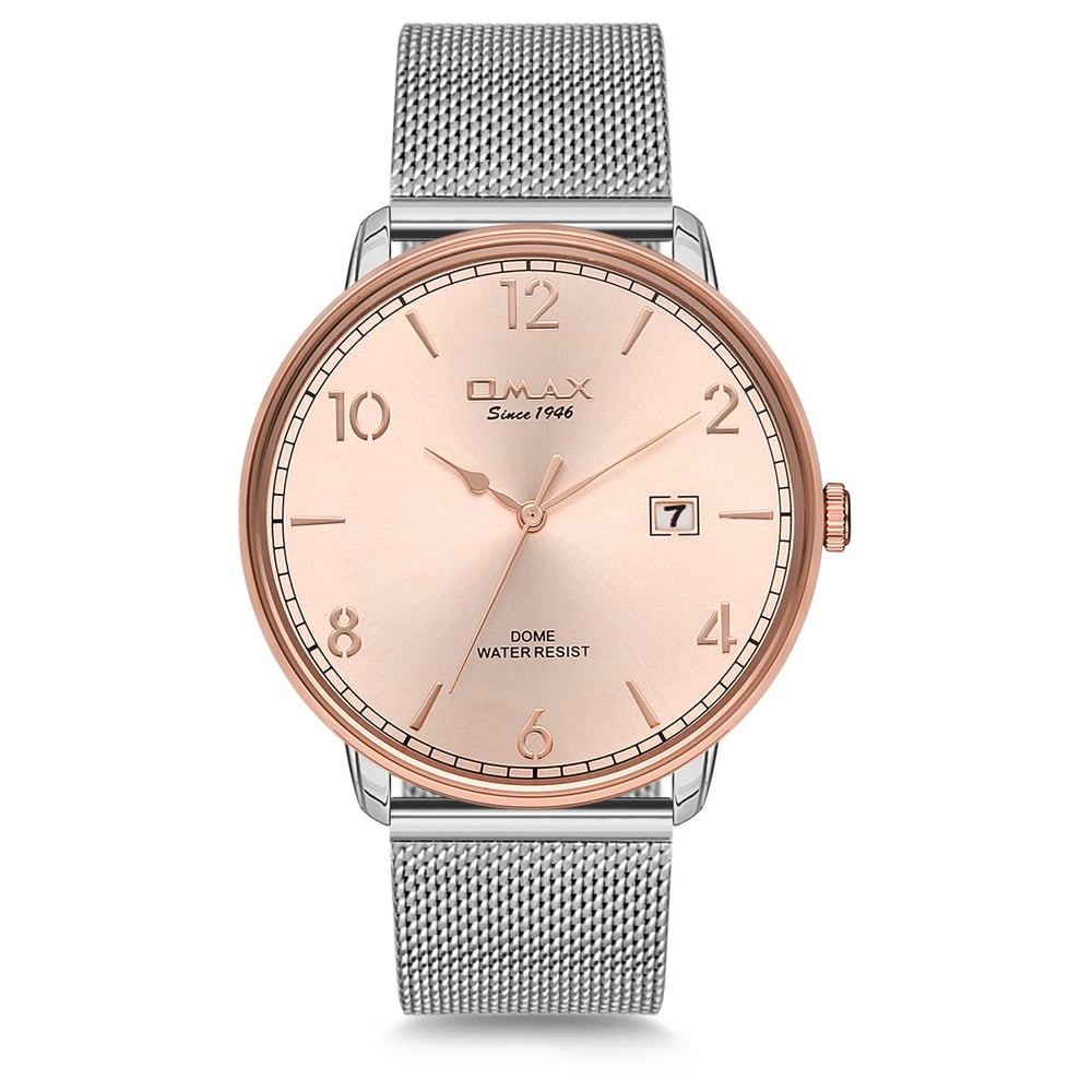 Omax Dome Series Silver Mesh Analog Watch For Men DCD003C86I Omax Dome Series Silver Mesh Analog Watch For Men DCD003C86I