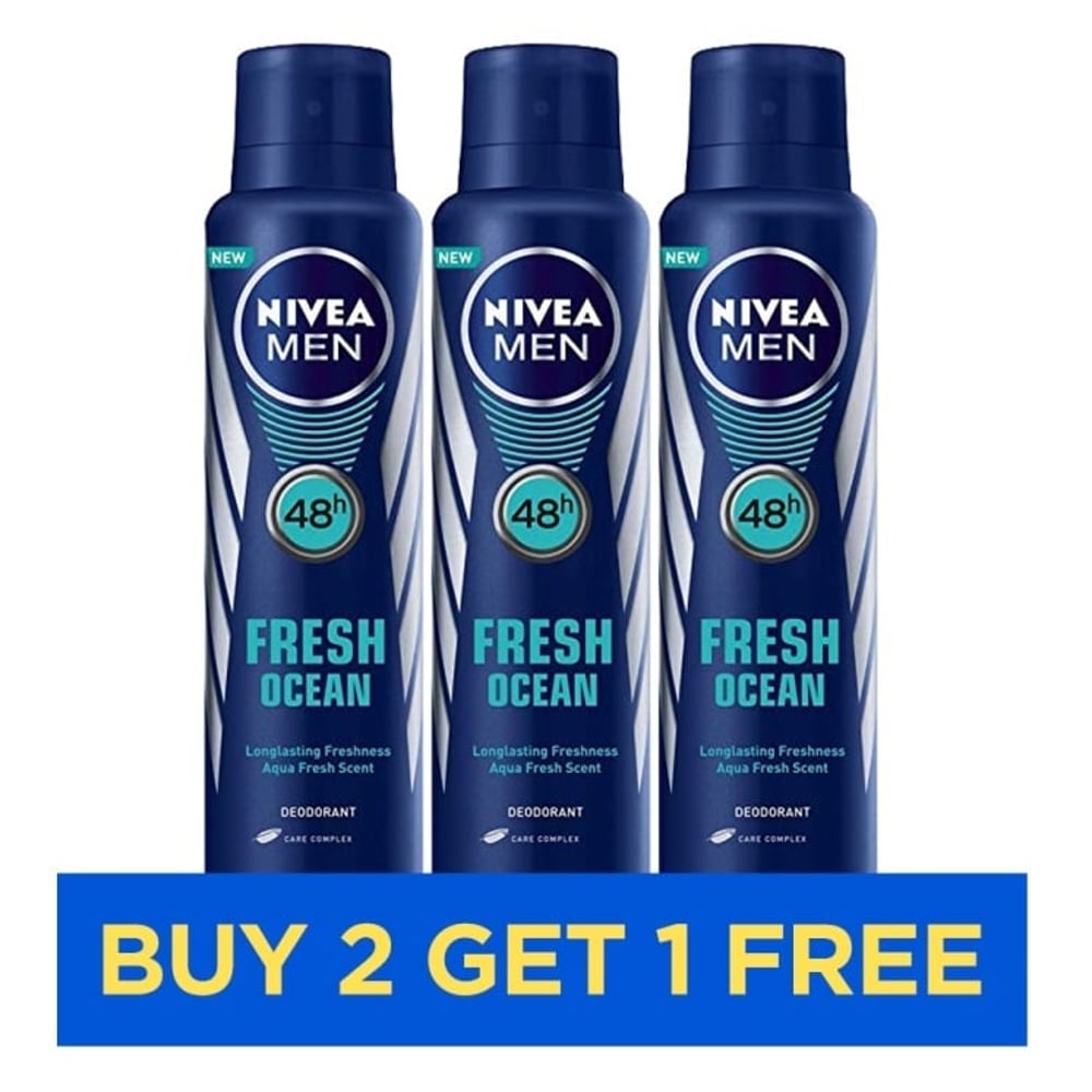 Nivea Fresh Ocean Men 150ml - Buy 2 Get 1 Free