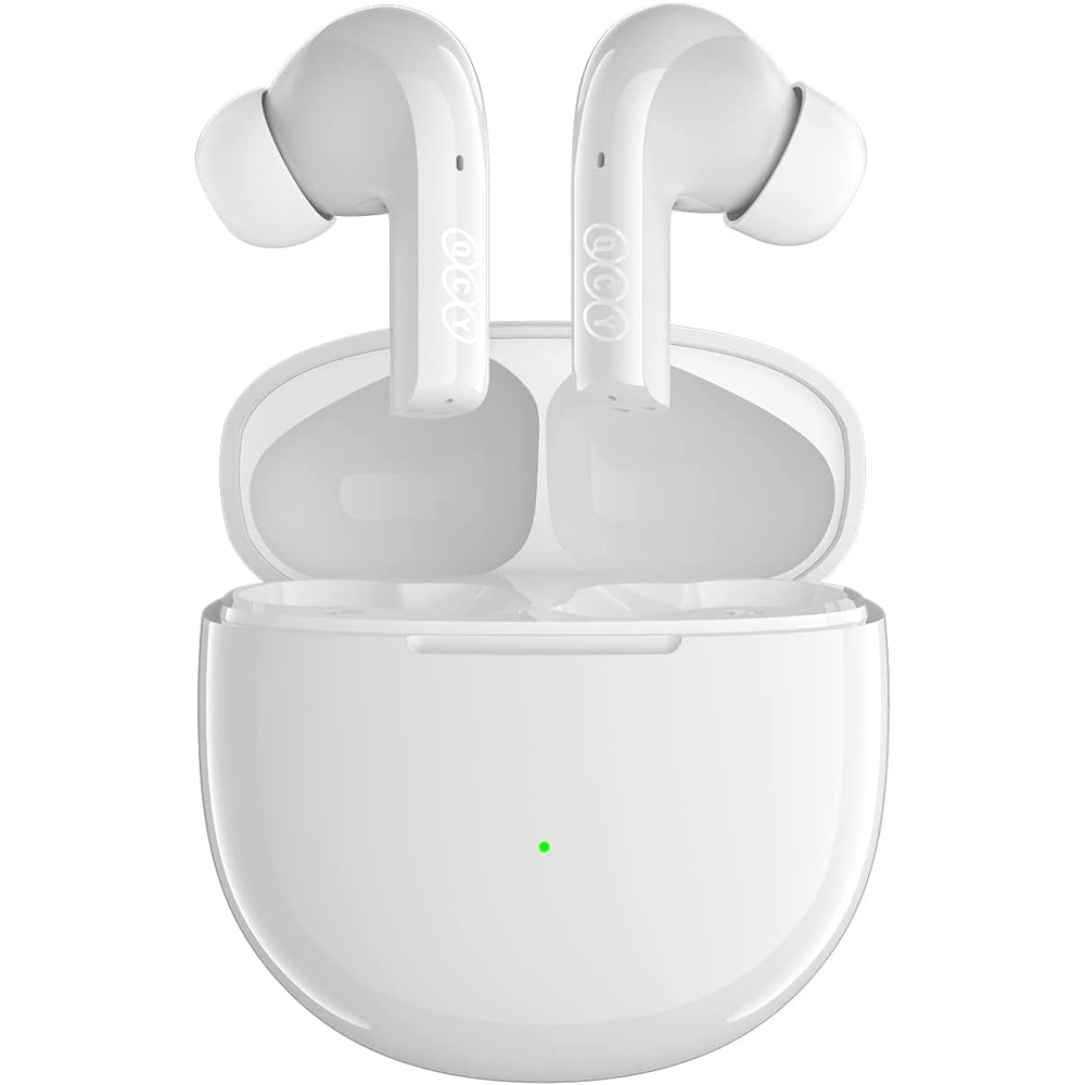 QCY T18 Melobuds True Wireless Earbuds With Quad Microphone & Cvc8.0 Noise Cancelling Touch Control Low Latency Multi Connection Bluetooth 5.2 Aptx Voice - White QCY T18 Melobuds True Wireless Earbuds With Quad Microphone & Cvc8.0 Noise Cancelling Touch Control Low Latency Multi Connection Bluetooth 5.2 Aptx Voice - White