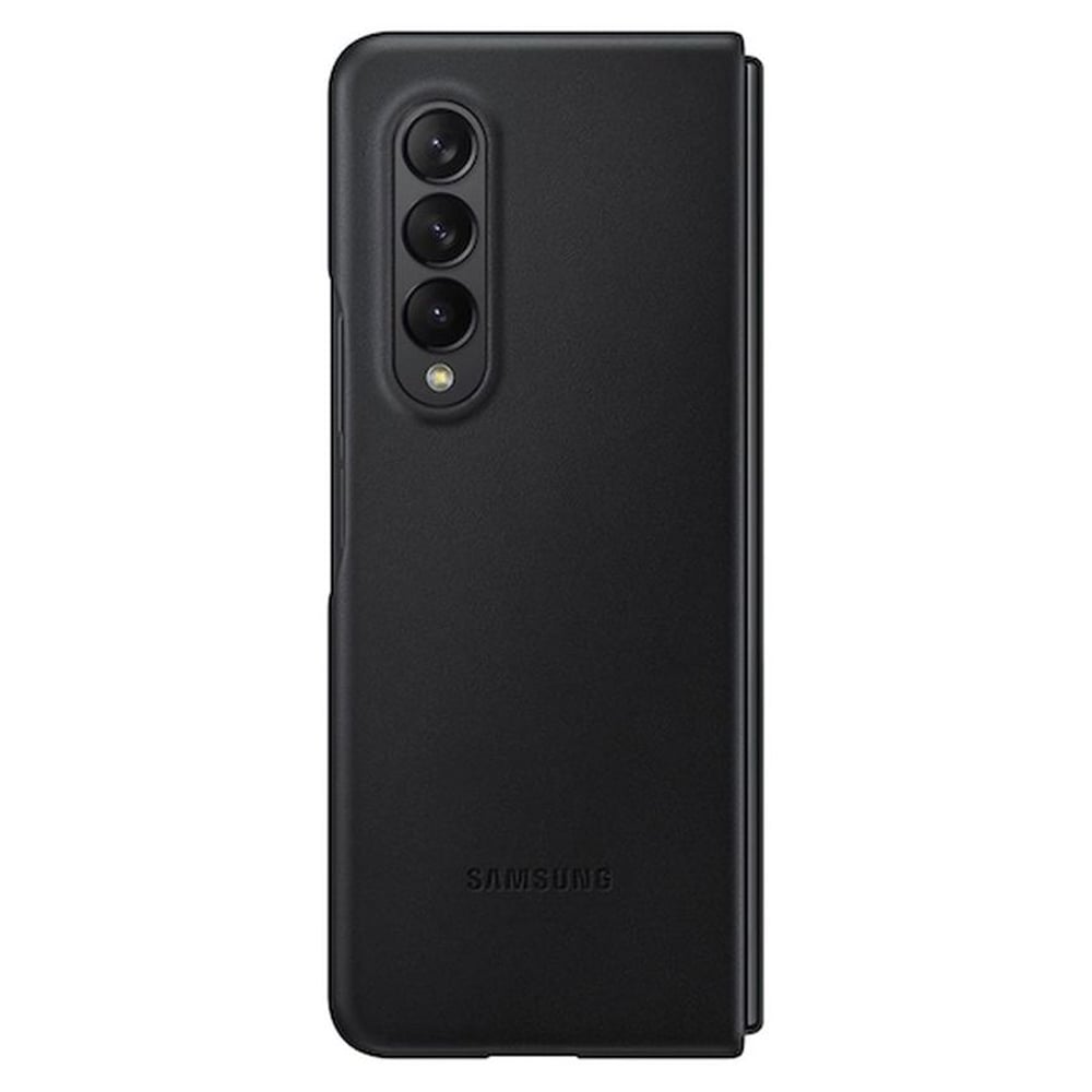 Samsung Galaxy Z Fold3 5G Leather Cover Black Samsung Galaxy Z Fold3 5G Leather Cover Black
