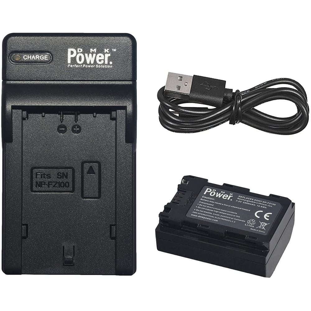 Dmk Power Np-fz100 Battery 2300mah And Single Slot Usb Charger Compatible With Sony Np-fz100, Bc-qz1sony A7riii A7r3, Sony A7 Iii,sony Alpha 9,sony Alpha 9r,sony Alpha 9s Digital Camera Dmk Power Np-fz100 Battery 2300mah And Single Slot Usb Charger Compatible With Sony Np-fz100, Bc-qz1sony A7riii A7r3, Sony A7 Iii,sony Alpha 9,sony Alpha 9r,sony Alpha 9s Digital Camera