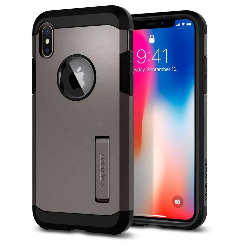 Spigen Tough Armor Case Gunmetal For Apple iPhone X 057CS22161 Spigen Tough Armor Case Gunmetal For Apple iPhone X 057CS22161