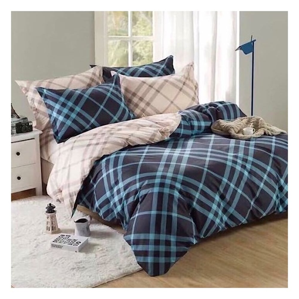 Deals For Less Checkered Design King 6 pcs Comforter Set