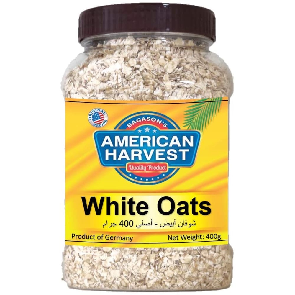 American Harvest White Rolled Oats Original Jar, 400 gm