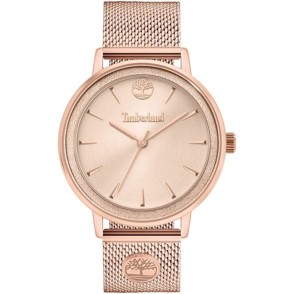 Timberland Esmond Rose Gold Mesh Watch For Women TBL15961MYR-32MM