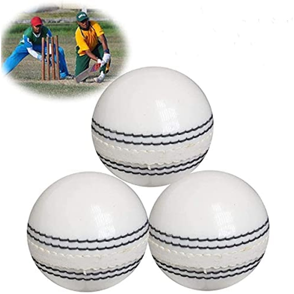 ULTIMAX Cricket Rubber Soft Balls Cricket Balls for Practice 1 packet inside 3 ball- White