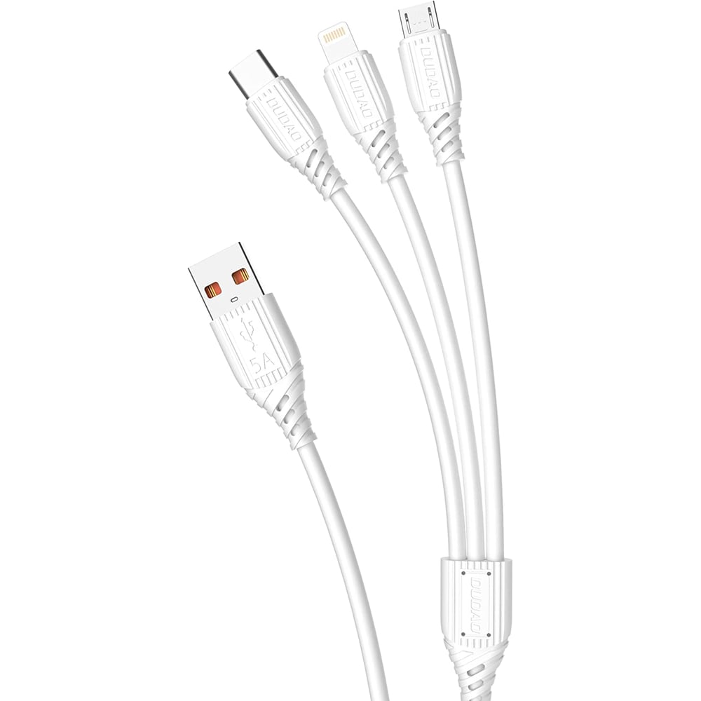 DUDAO 5A Multi Charging Cable,3 in 1 Multiple Charger Cable Cord Adapter