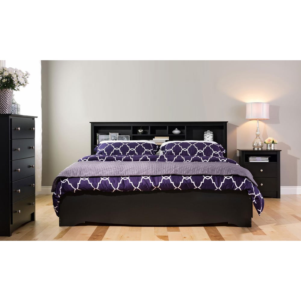 Book Case Classic Bed Frame Single Bed without Mattress Black Book Case Classic Bed Frame Single Bed without Mattress Black