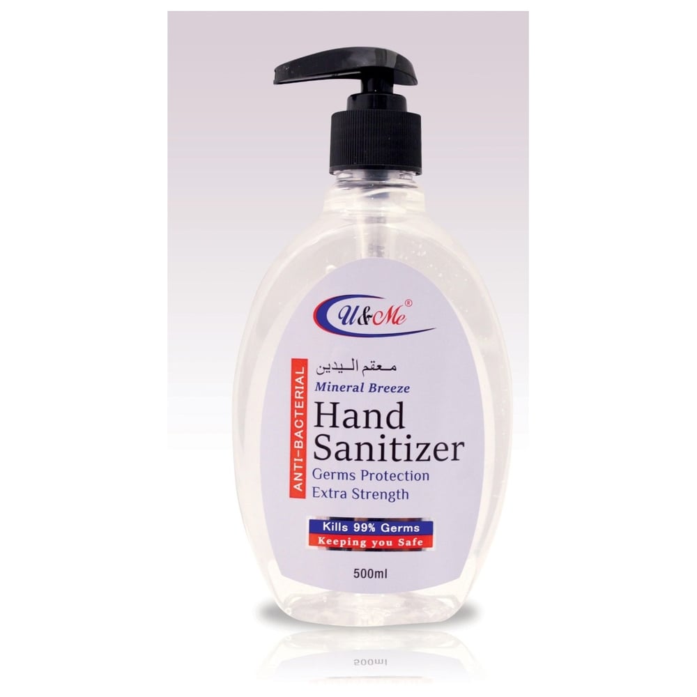 U & Me Mineral Breeze Hand Sanitizer 500ml U & Me Mineral Breeze Hand Sanitizer 500ml